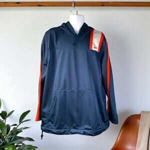Vintage 90s Nike Mens Tracksuit Hooded TOP XL Blue White With Orange Stripe